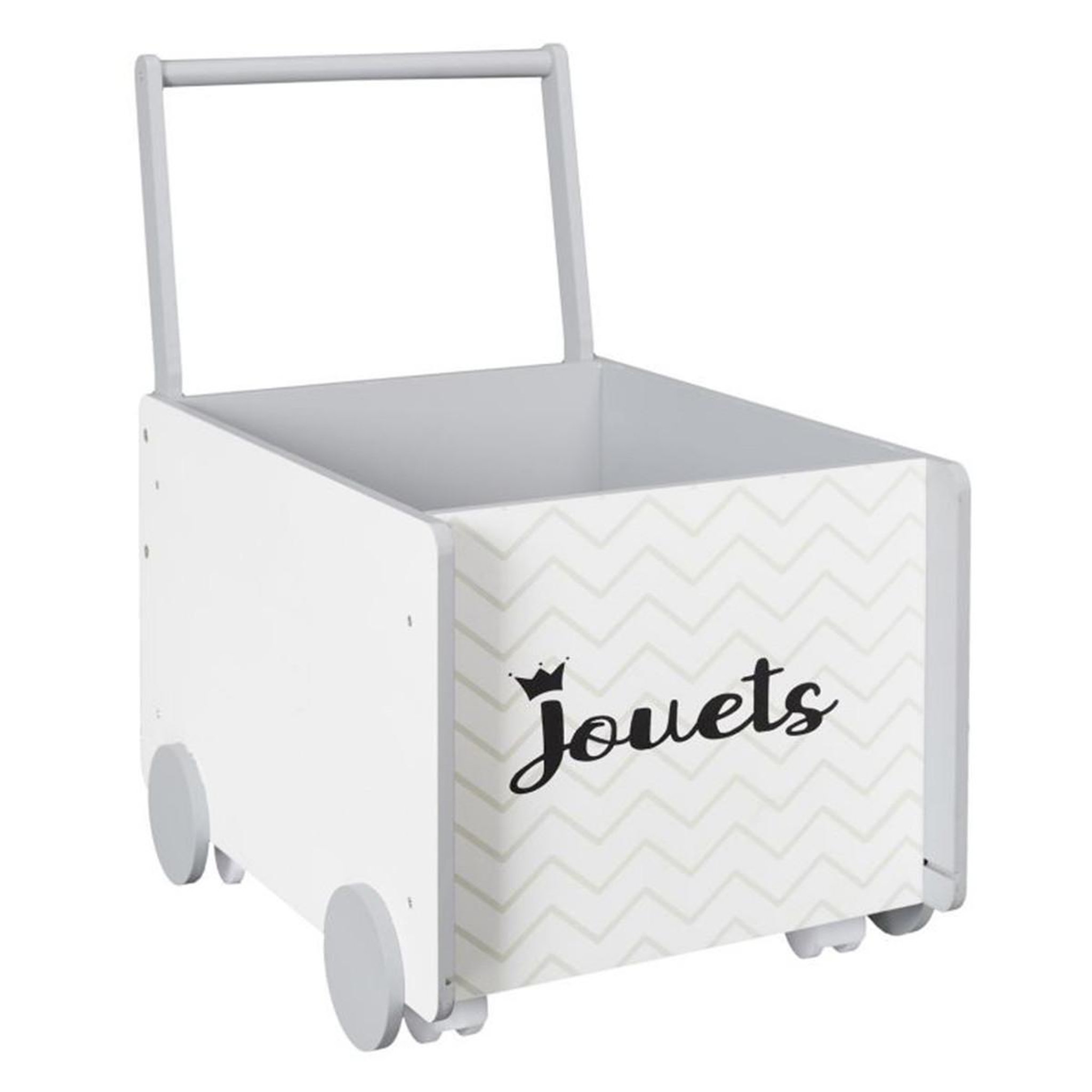 Voir la diapositive 1 : HOME DECO KIDS Chariot de rangement enfant  jouets  47cm blanc