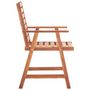 Voir la diapositive 5 : VIDAXL Chaises a manger d'exterieur lot de 2 et coussins Acacia massif