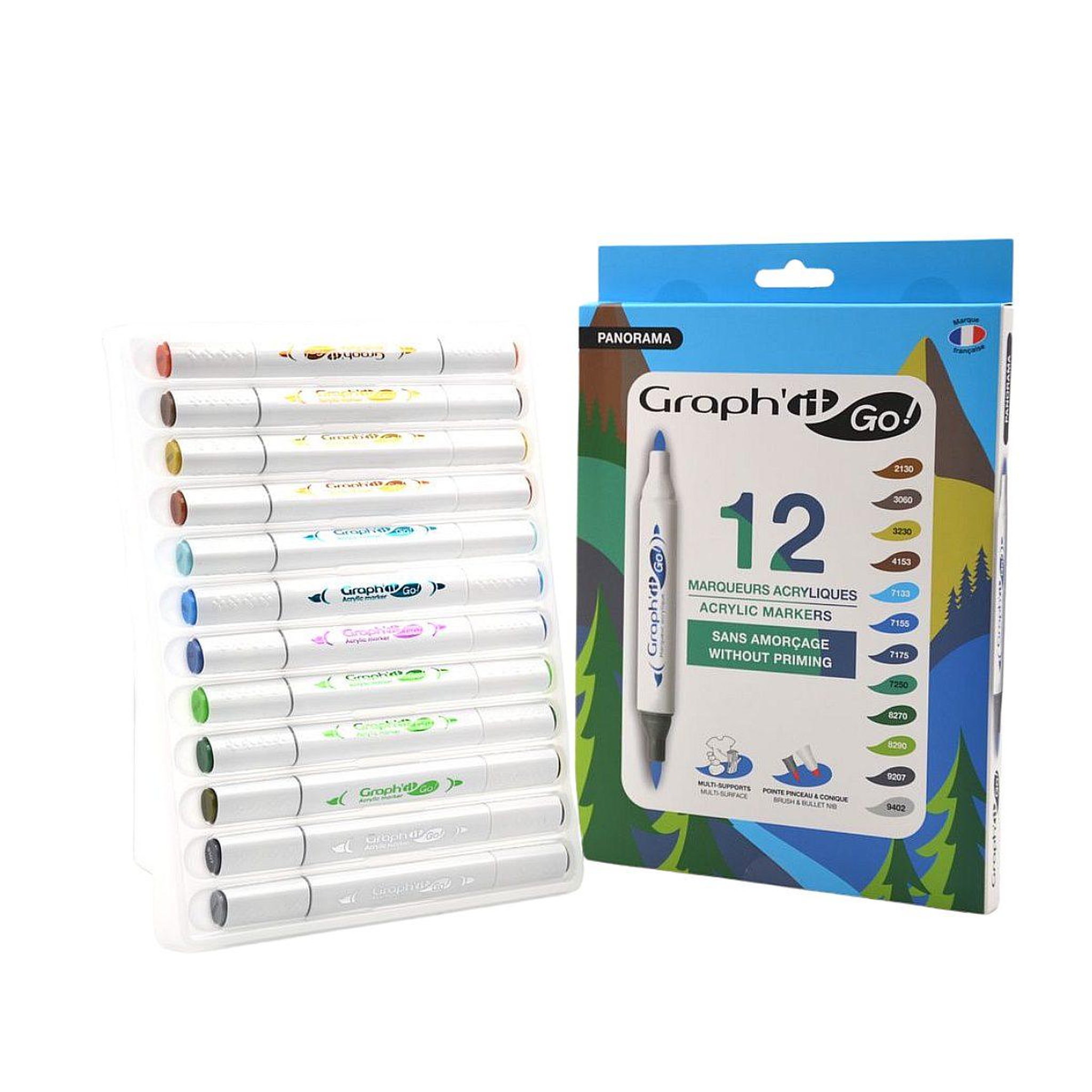 Graph it Graph'it go set de 12 marqueurs acrylique