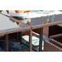 Voir la diapositive 5 : CONCEPT USINE Table et chaises 12 places encastrables résine marron-blanc MIAMI