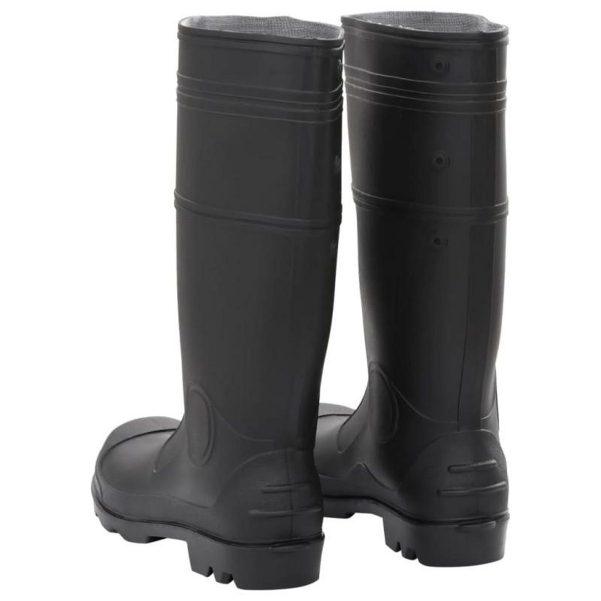 VIDAXL Bottes de pluie noir taille 44 PVC