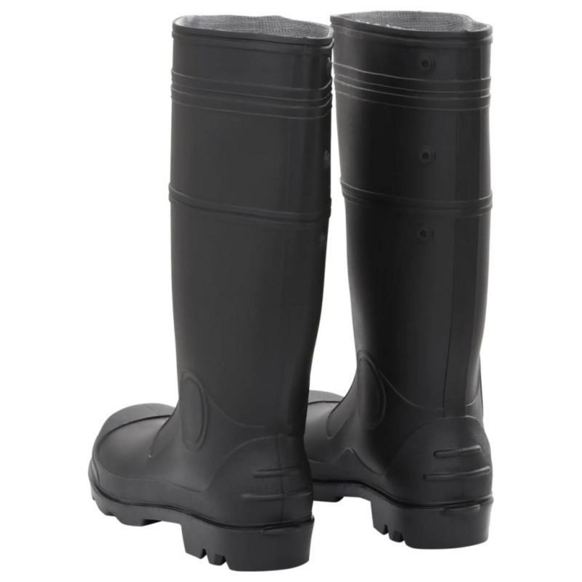 VIDAXL Bottes de pluie noir taille 44 PVC