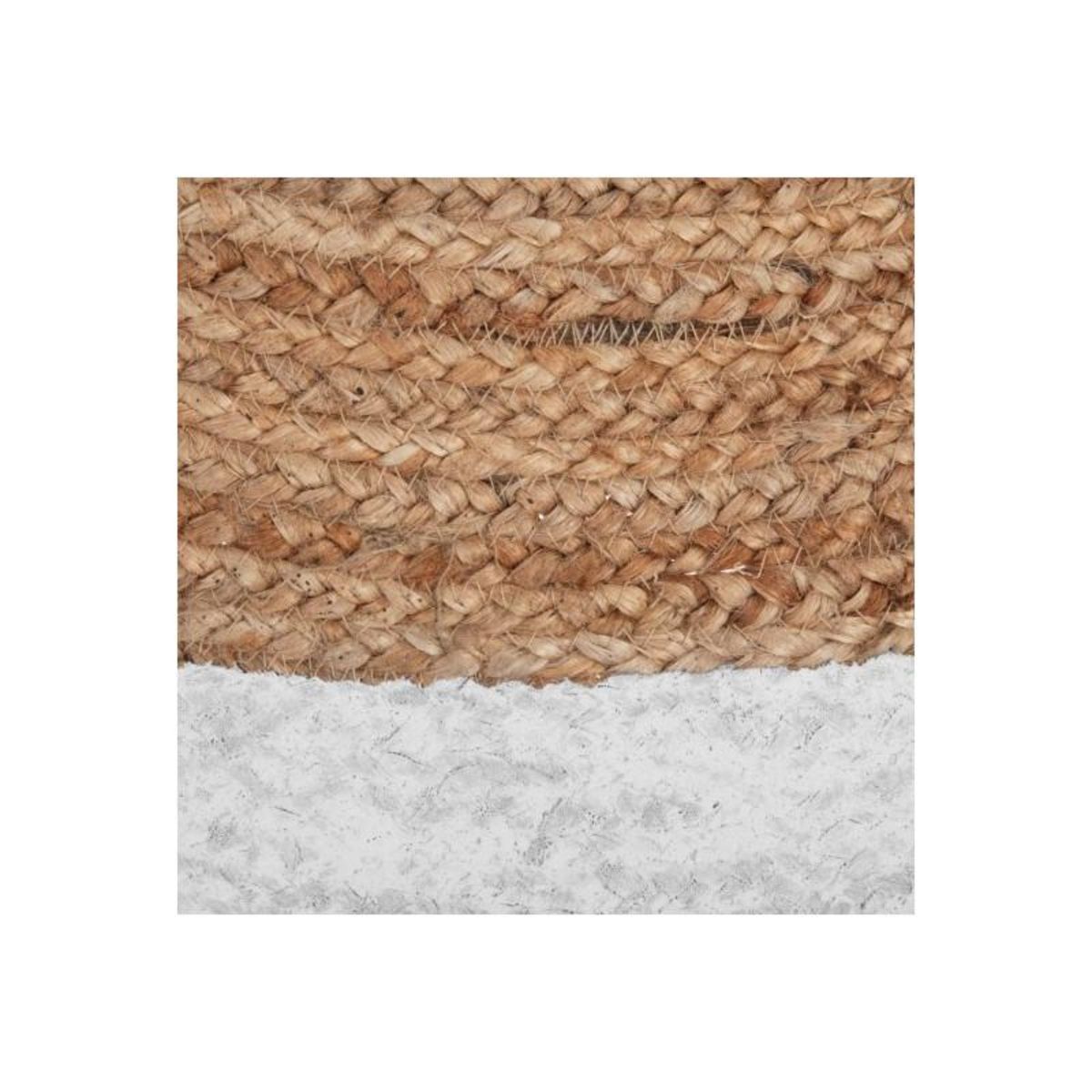 ATMOSPHERA Tapis rond jute bord noir ou blanc diamètre 120 cm Atmosphera -  - Tapis rond 120 cm -  -