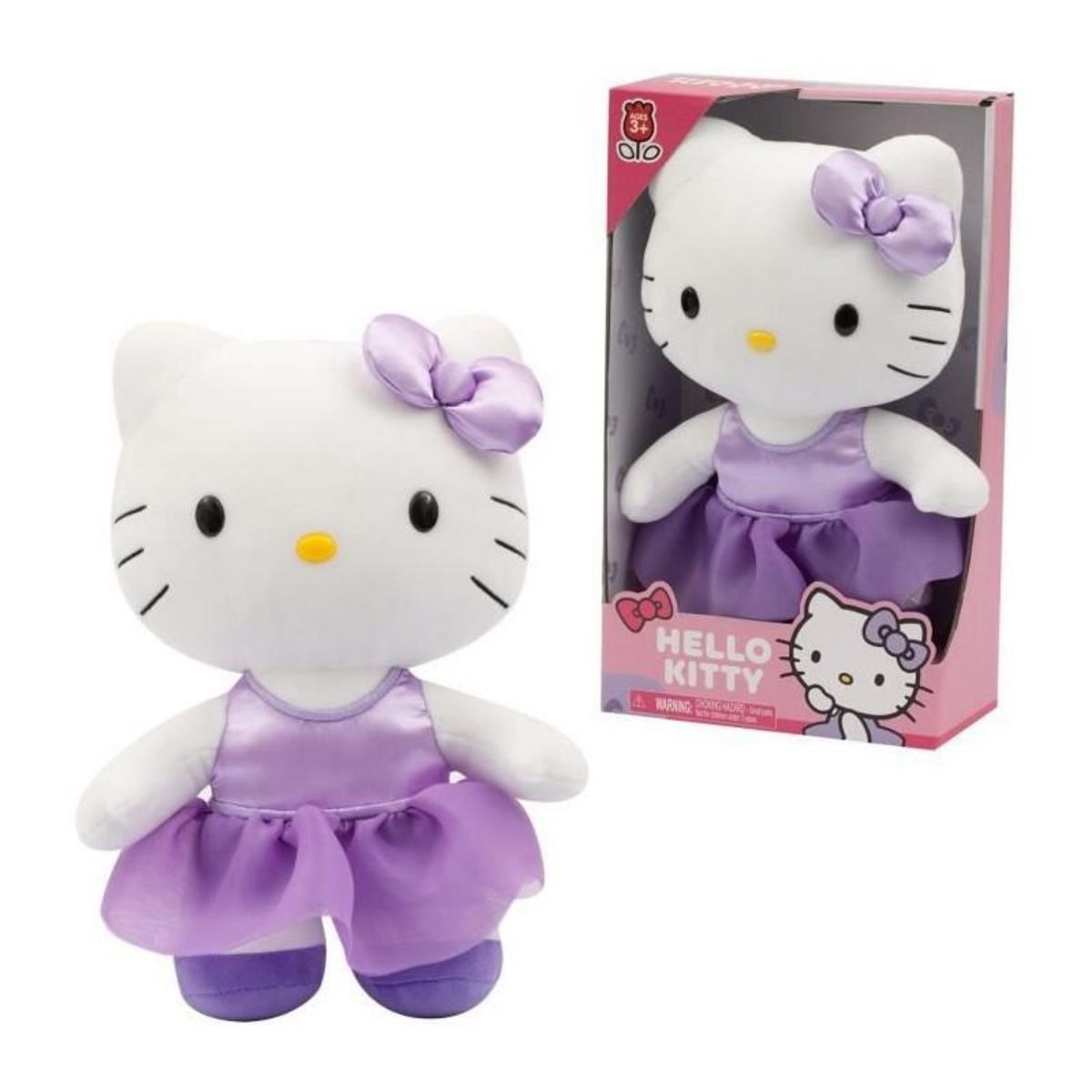 GPTOYS Peluche - GPTOYS - HELLO KITTY - HKT121 - Modele robe satin violette - 30 cm - Des 3 ans