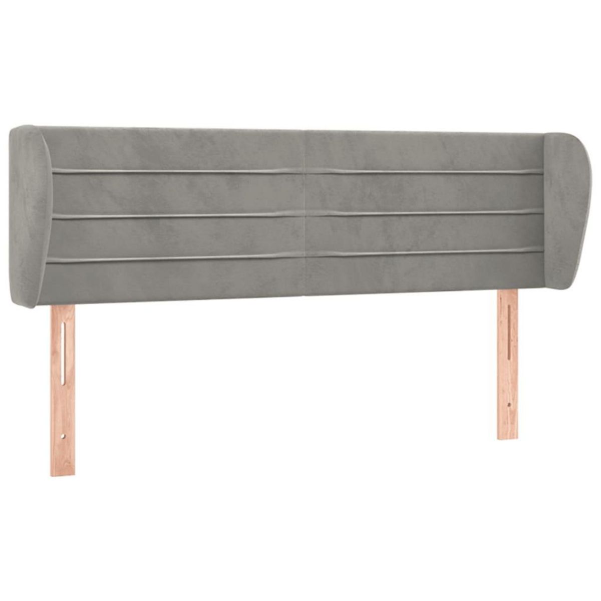 VIDAXL Tete de lit avec oreilles Gris clair 147x23x78/88 cm Velours