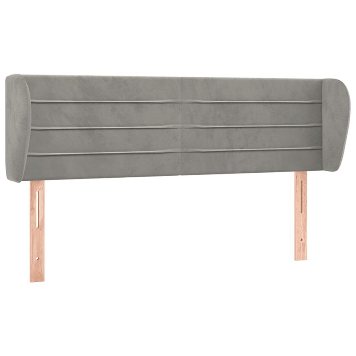 VIDAXL Tete de lit avec oreilles Gris clair 147x23x78/88 cm Velours