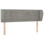 Voir la diapositive 2 : VIDAXL Tete de lit avec oreilles Gris clair 147x23x78/88 cm Velours