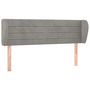 Voir la diapositive 2 : VIDAXL Tete de lit avec oreilles Gris clair 147x23x78/88 cm Velours