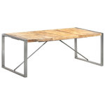 VIDAXL Table a manger 200x100x75 cm Bois de manguier massif brut