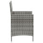 Voir la diapositive 5 : VIDAXL Ensemble a manger d'exterieur 3pcs coussins gris resine tressee
