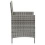 Voir la diapositive 5 : VIDAXL Ensemble a manger d'exterieur 3pcs coussins gris resine tressee