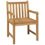 Voir la diapositive 4 : VIDAXL Ensemble a manger de jardin 5 pcs Bois de teck massif