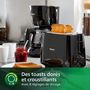 Voir la diapositive 5 : Philips Grille-pain HD2581/90 Toaster noir Daily, 2 fentes, 830W