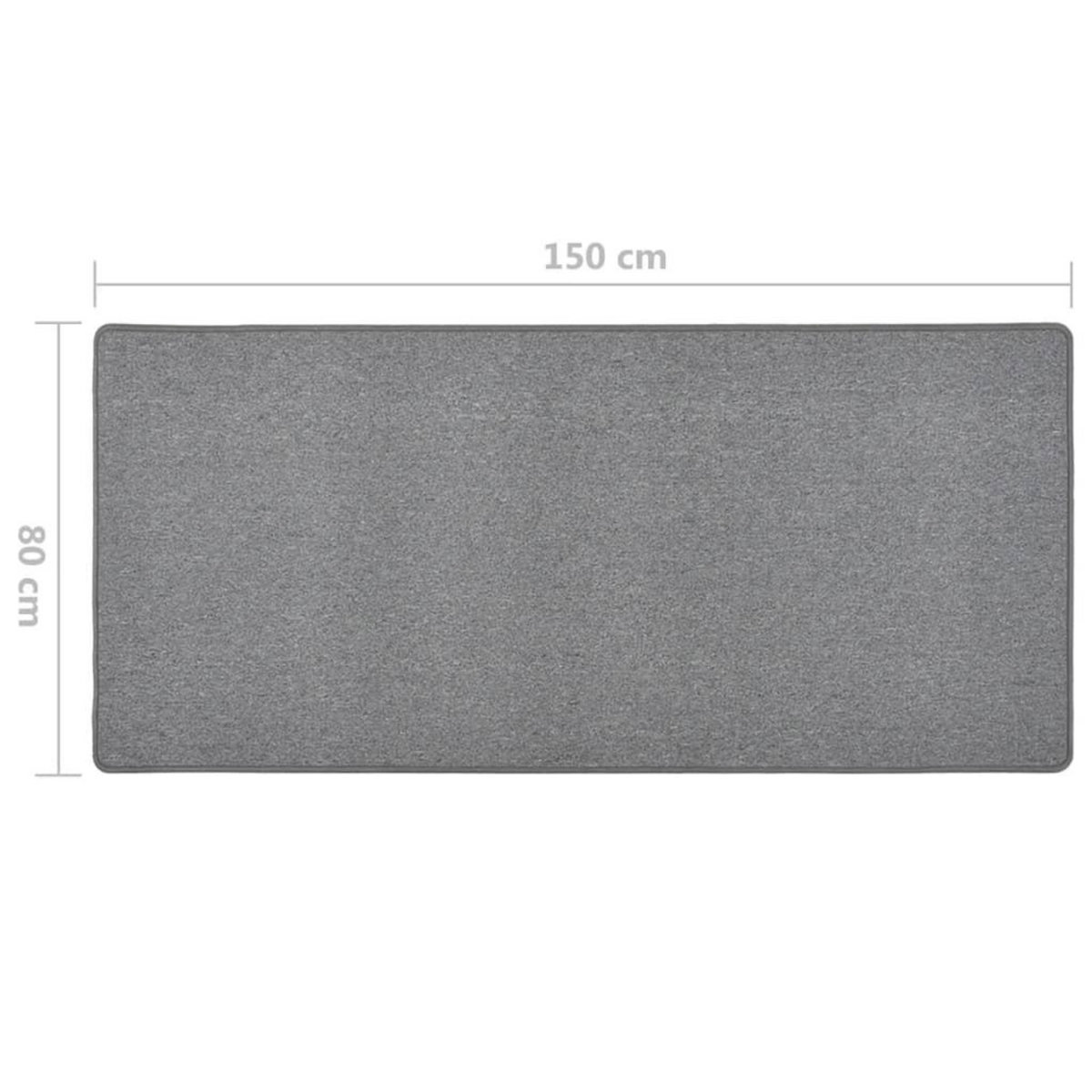 VIDAXL Tapis de couloir Gris fonce 80x150 cm