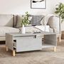 Voir la diapositive 3 : VIDAXL Table basse Gris beton 90x50x36,5 cm Bois d'ingenierie