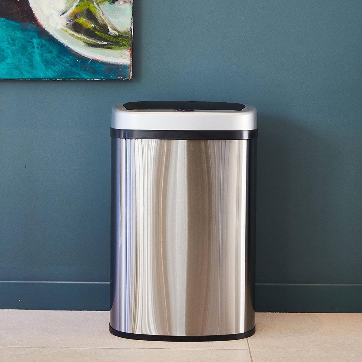 Kitchen move Poubelle automatique 58l inox - bat-58ls06a silvery