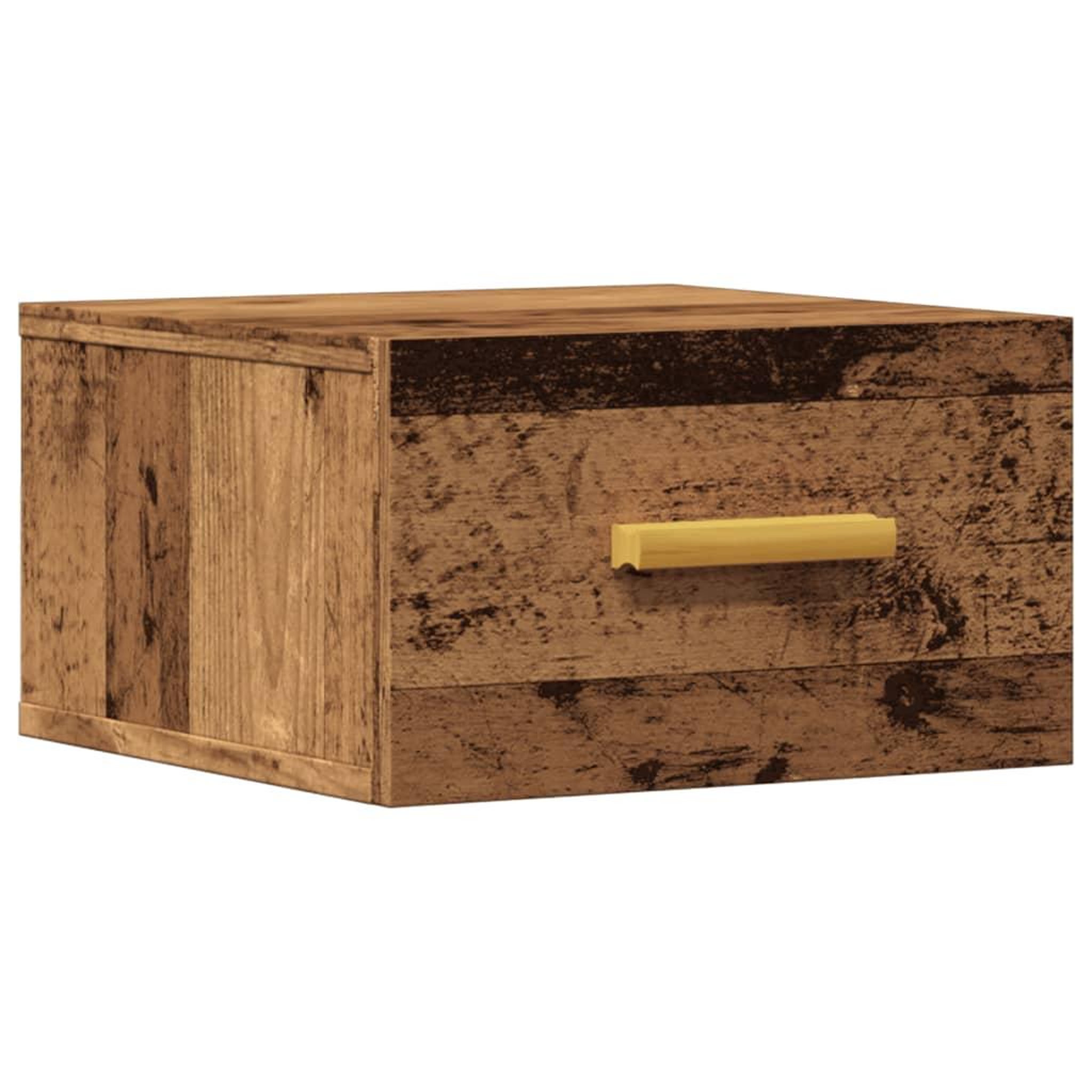Voir la diapositive 2 : VIDAXL Table de chevet murale vieux bois 35x35x20 cm