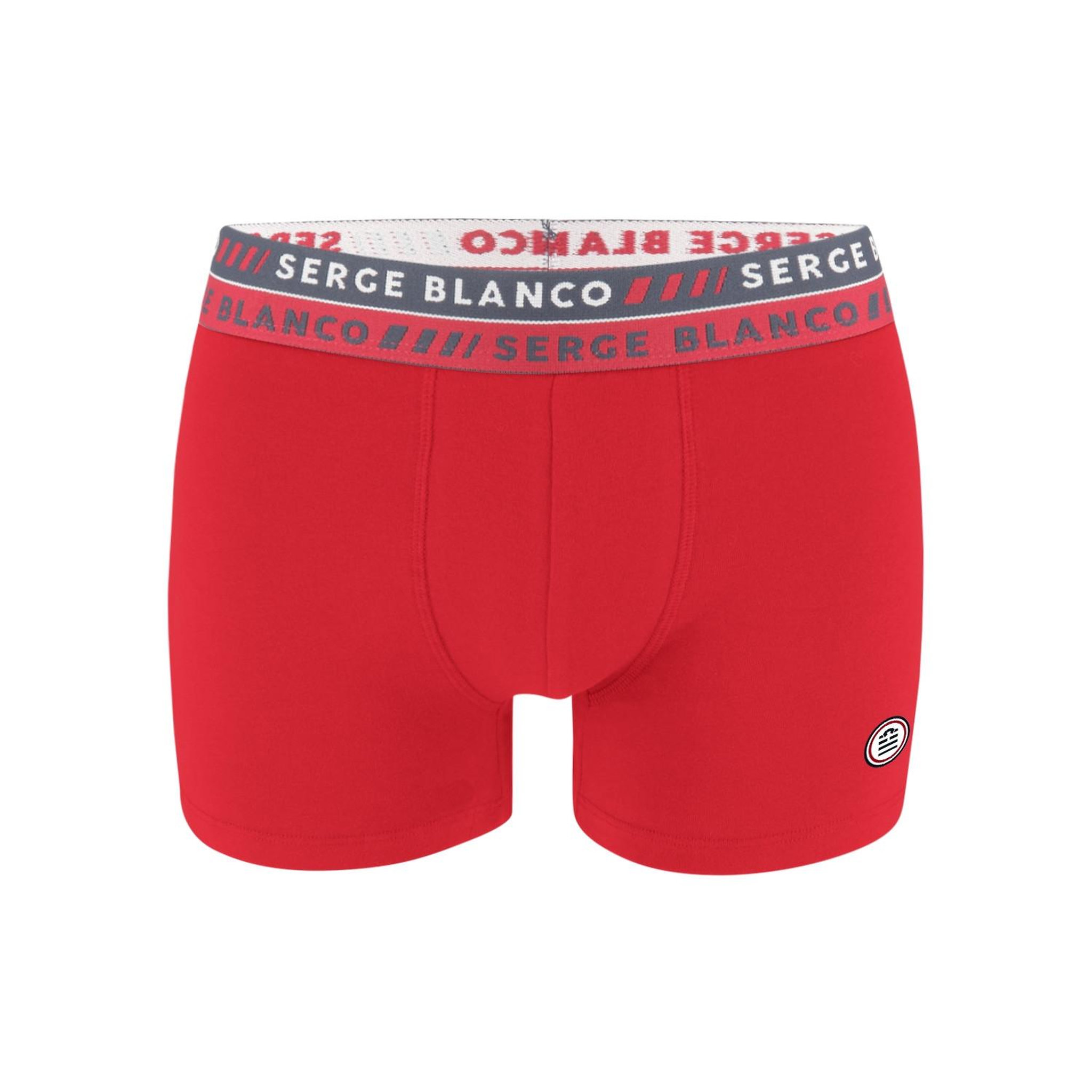 Voir la diapositive 4 : SERGE BLANCO Lot de 2 Boxers homme surpiqûres Class