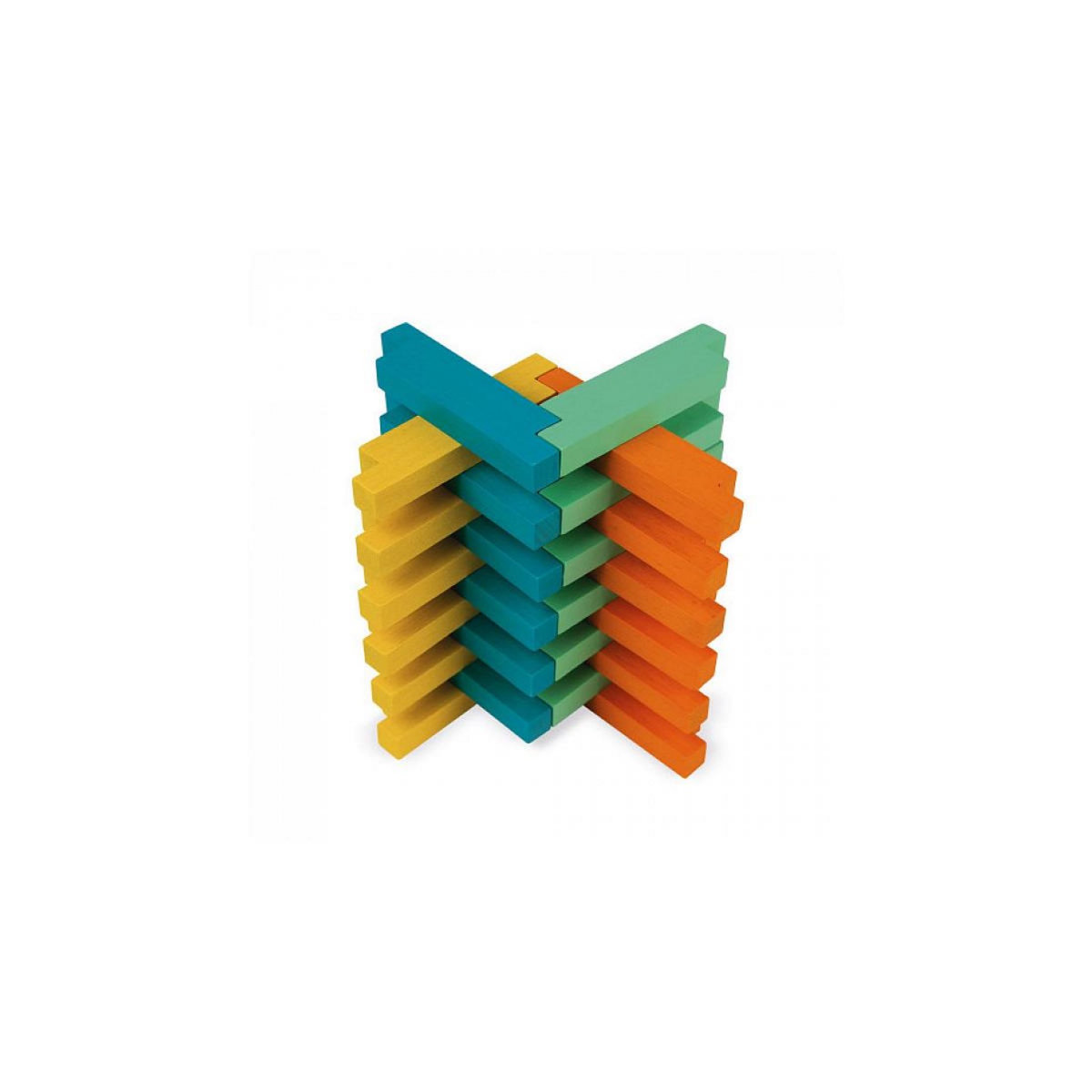 Juratoys-Janod Set de Construction en Bois 60 Pièces - Développez la Créativité des Enfants