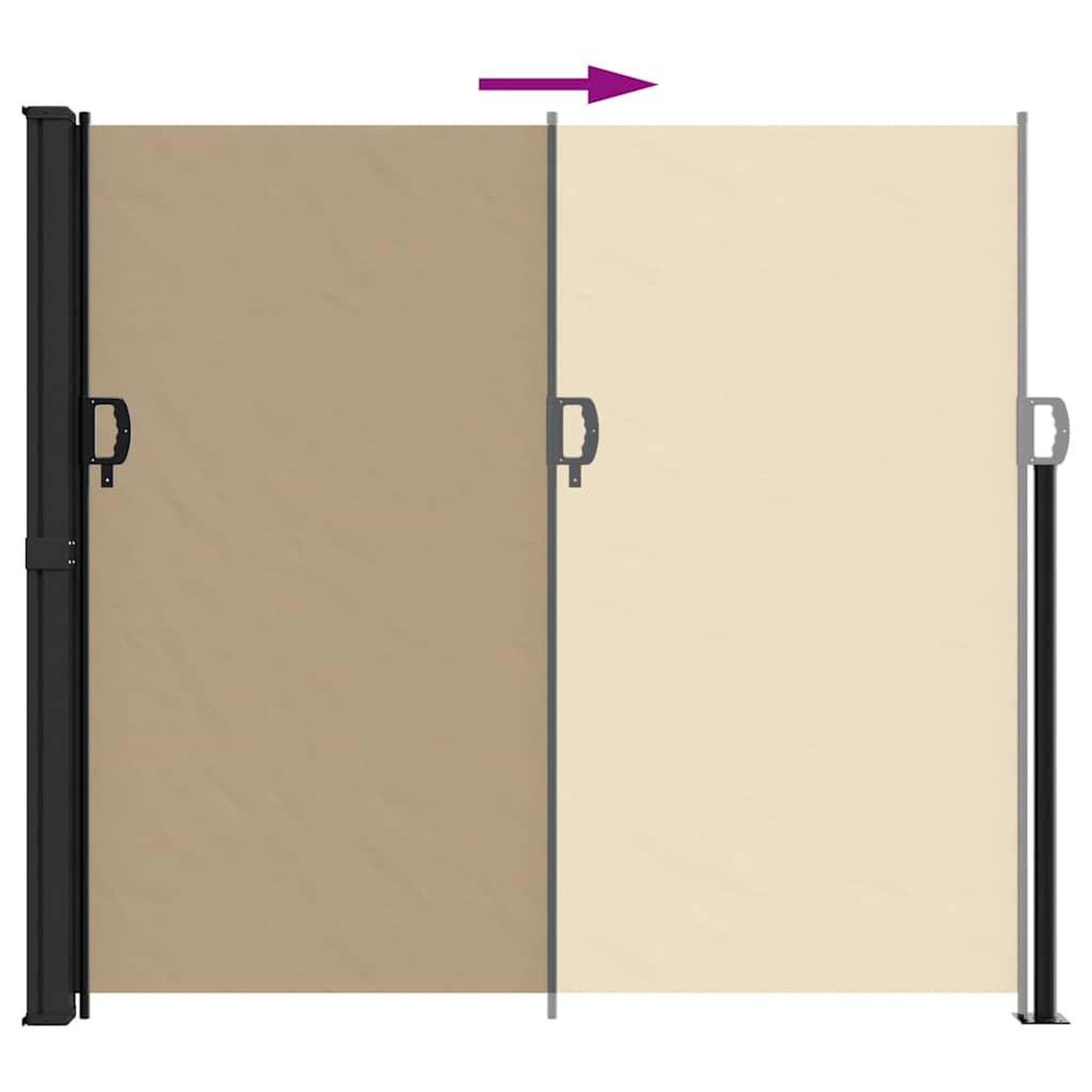 Voir la diapositive 5 : VIDAXL Auvent lateral retractable beige 180x600 cm