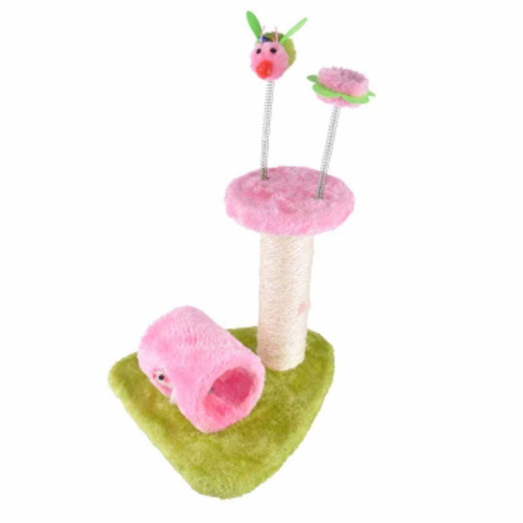 LOVE STORY Arbre à Chat avec Jouets  1 Plateforme  43cm Rose
