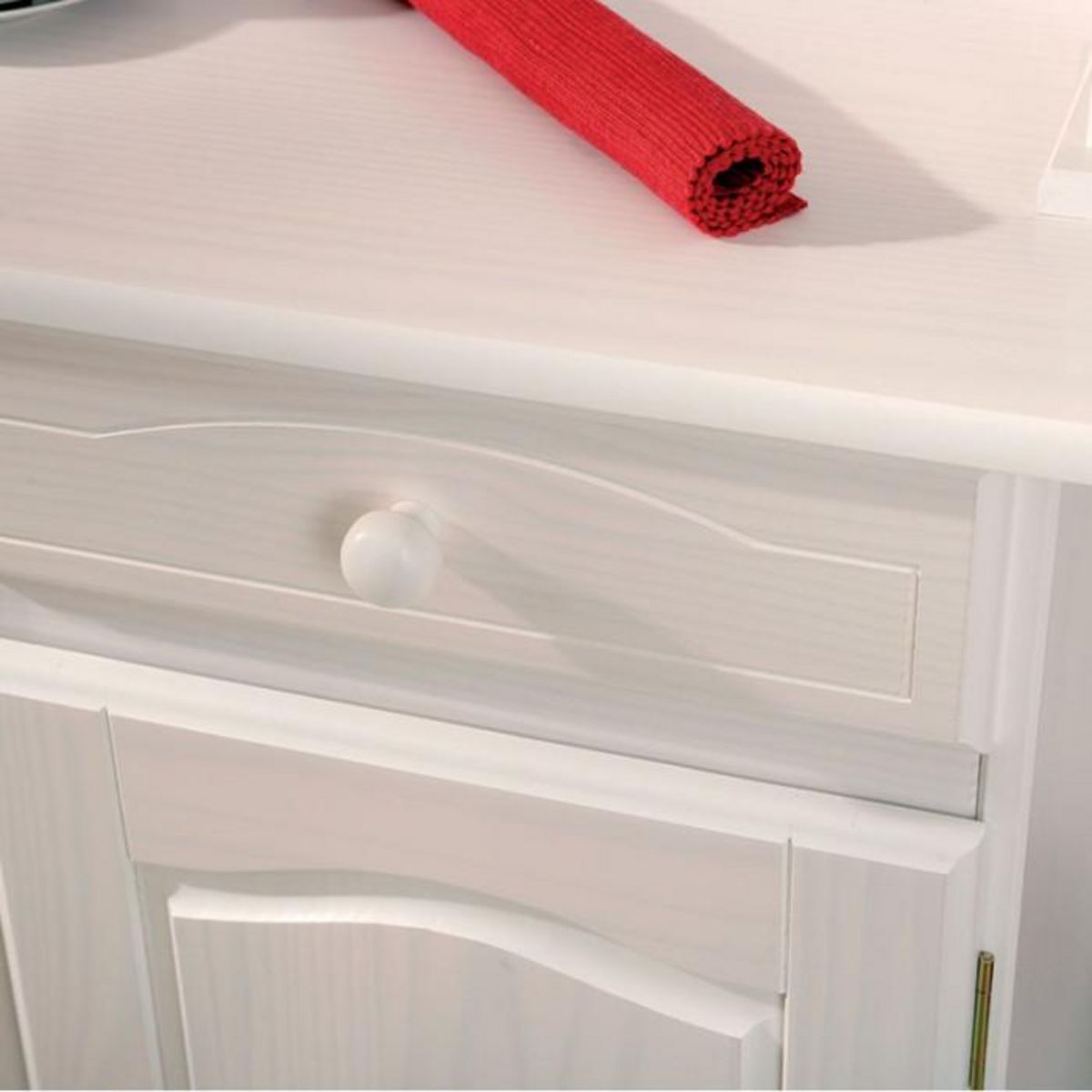 Paris Prix Vaisselier 4 Portes Bois Massif  Alienor  198cm Blanc