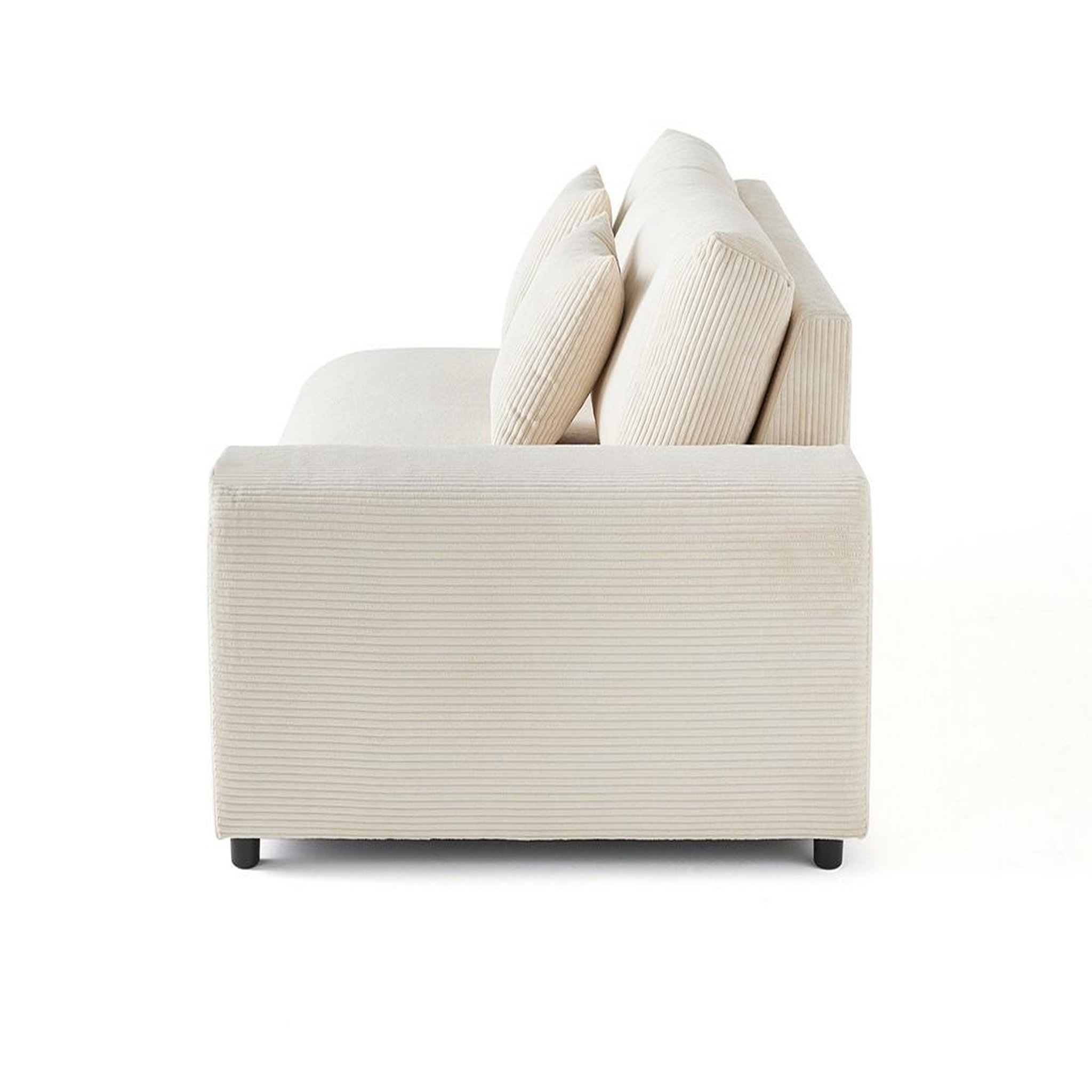 Voir la diapositive 3 : LISA DESIGN Garance - module d'assise 3 places avec accoudoir droit - en velours côtelé