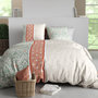 Voir la diapositive 1 : ATELIER DU COTON Parure housse de couette 100% coton 57fils prana