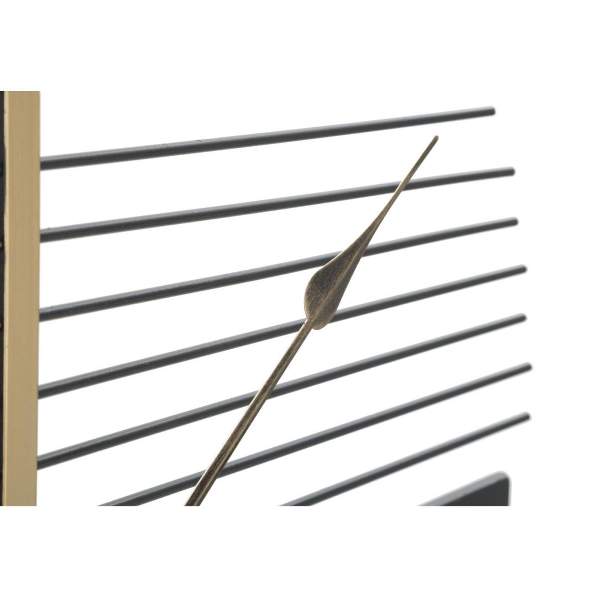 Voir la diapositive 3 : Paris Prix Horloge murale en métal  glam stick  60cm noir & or