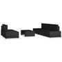 Voir la diapositive 2 : VIDAXL Salon de jardin 6 pcs Resine tressee Noir