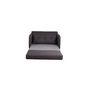 Voir la diapositive 2 : Canapé droit convertible déplimousse 2 places tissu gris anthracite VINYL