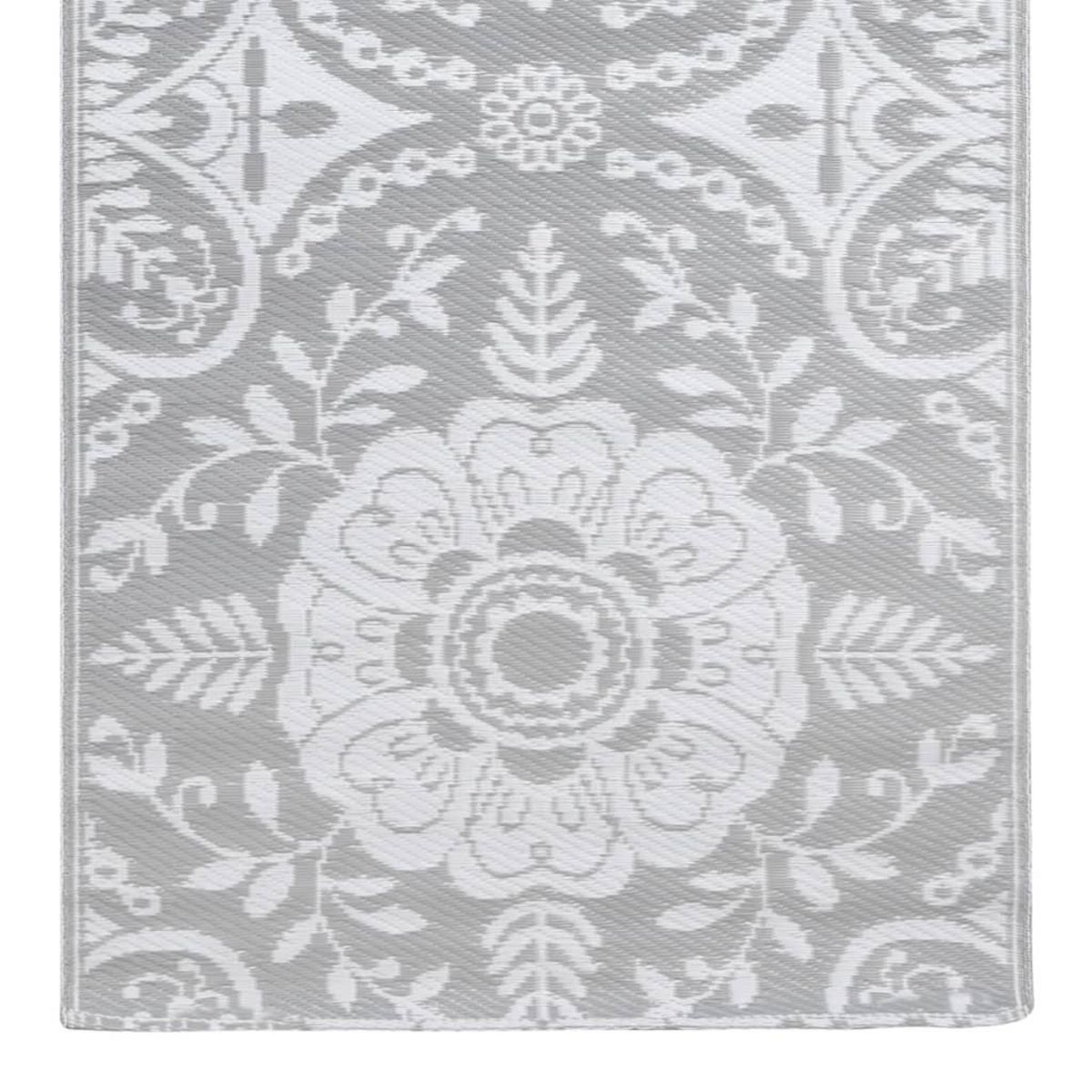 VIDAXL Tapis d'exterieur ARAKIL Gris clair 80x150 cm PP
