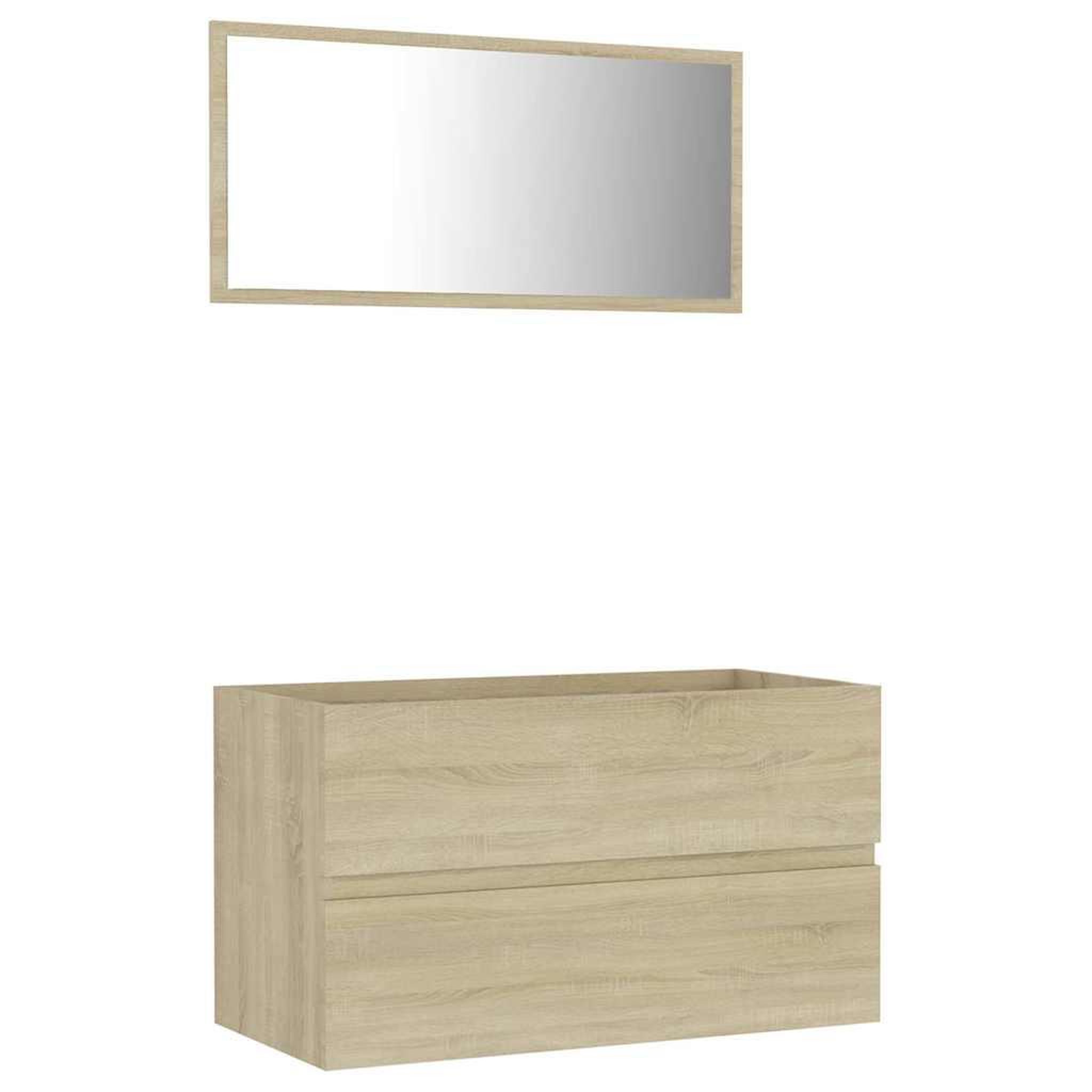 Voir la diapositive 2 : VIDAXL Ensemble de meubles de salle de bain 2 pcs chene sonoma