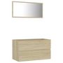 Voir la diapositive 2 : VIDAXL Ensemble de meubles de salle de bain 2 pcs chene sonoma