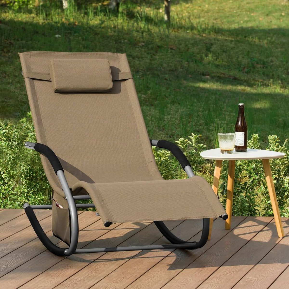 SOBUY SoBuy - Fauteuil À Bascule De Jardin pliable - Moderne - OGS28
