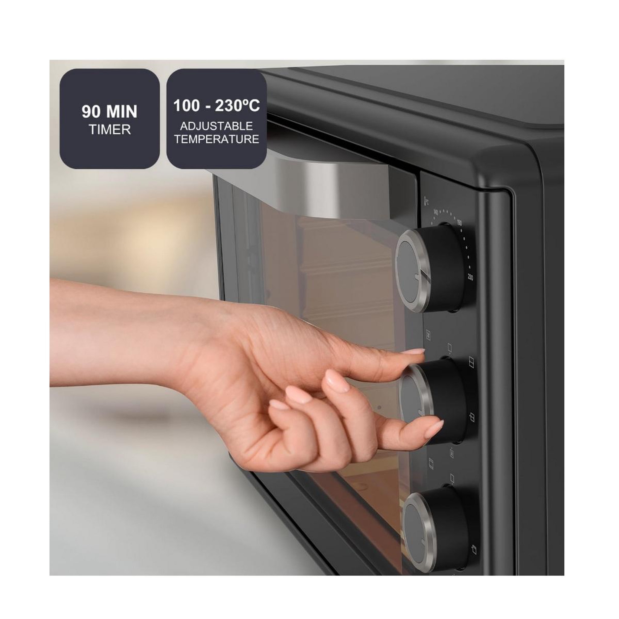 Voir la diapositive 4 : BLACK ET DECKER Four posable 60l 2000w gris anthracite - BXOV6000E