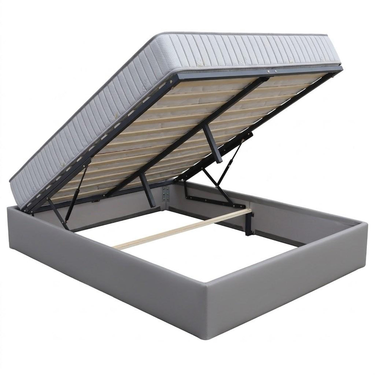 PROVENCE LITERIE Ensemble Lit Coffre et Matelas  Mousse Soutien Ferme Face