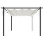Voir la diapositive 4 : VIDAXL Tonnelle de jardin avec toit retractable 4x3 m Creme