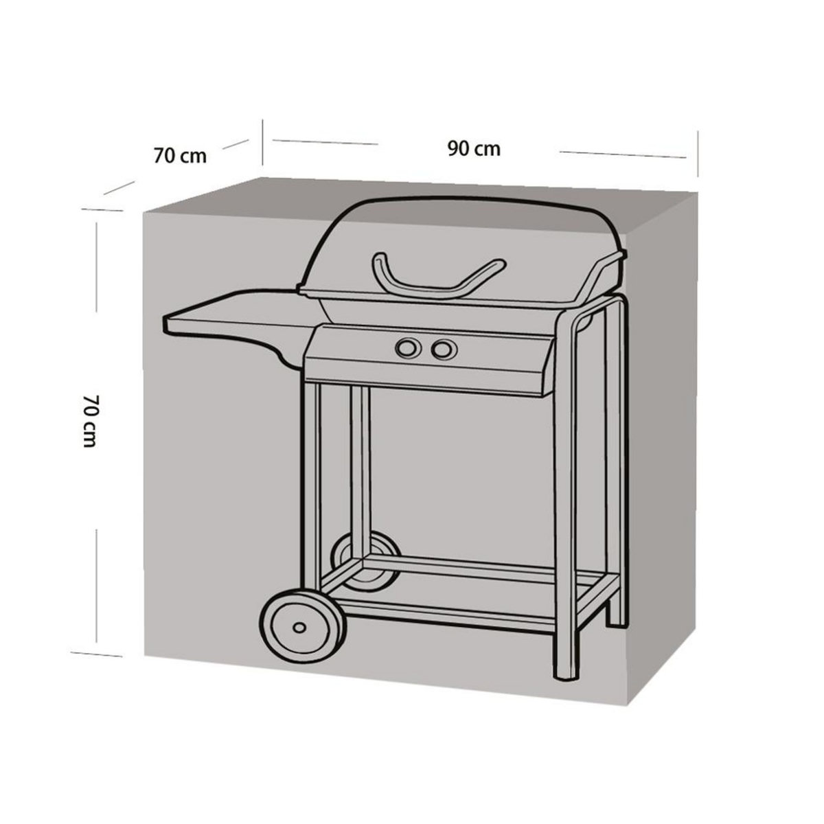 WERKAPRO Housse pour barbecue et plancha 90x70x70cm  WERKA PRO