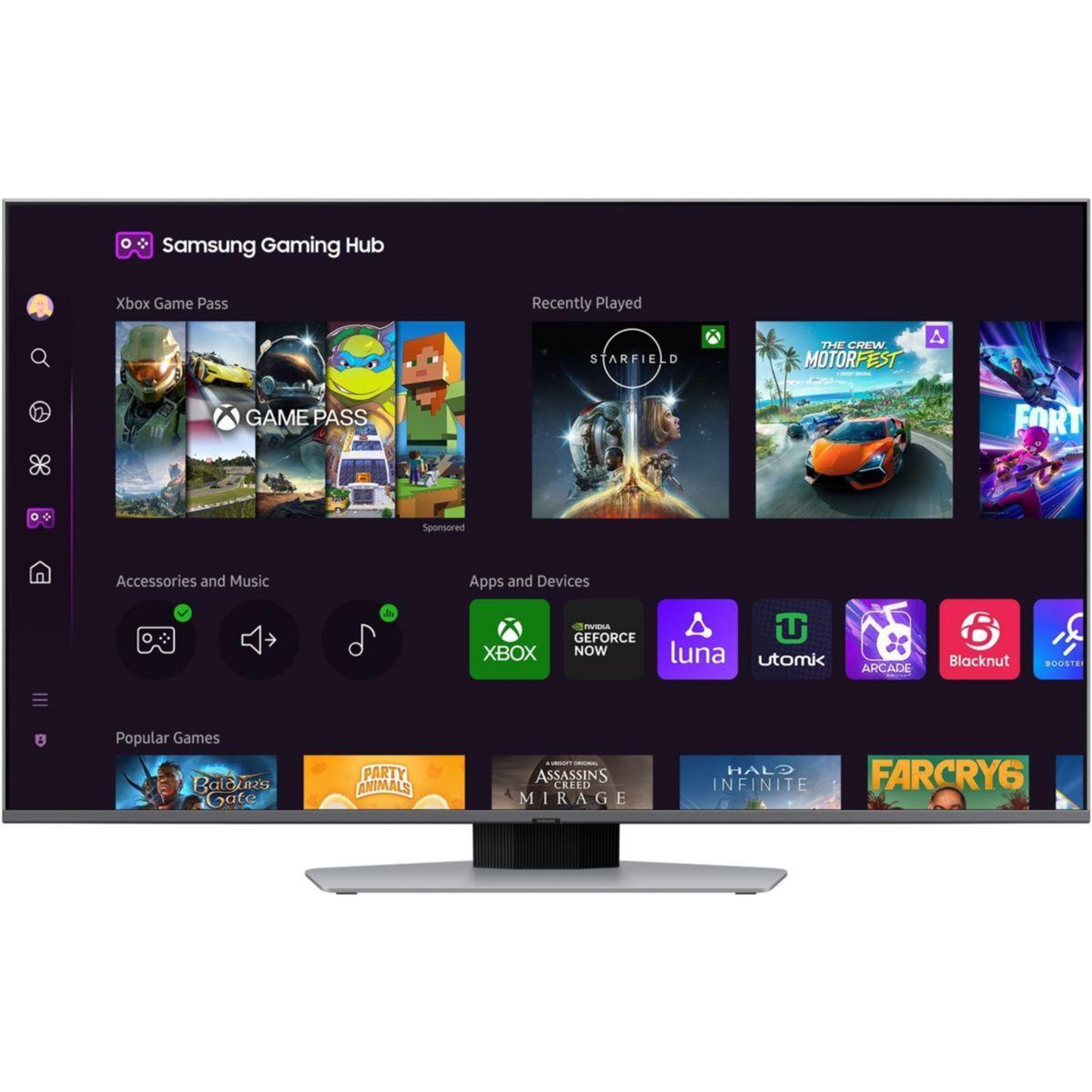 Voir la diapositive 2 : Samsung TV QLED TQ50Q80D 4K AI Smart TV 2024