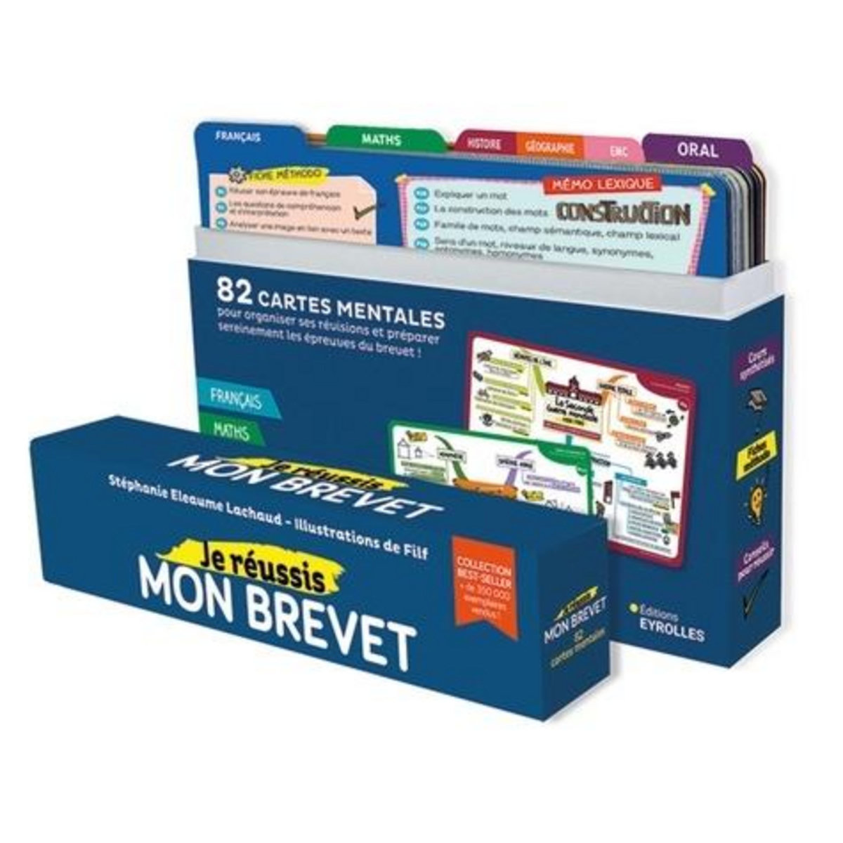 JE REUSSIS MON BREVET. 82 CARTES MENTALES POUR ORGANISER SES REVISIONS ET PREPARER SEREINEMENT LES EPREUVES DU BREVET !, Eleaume Lachaud Stéphanie