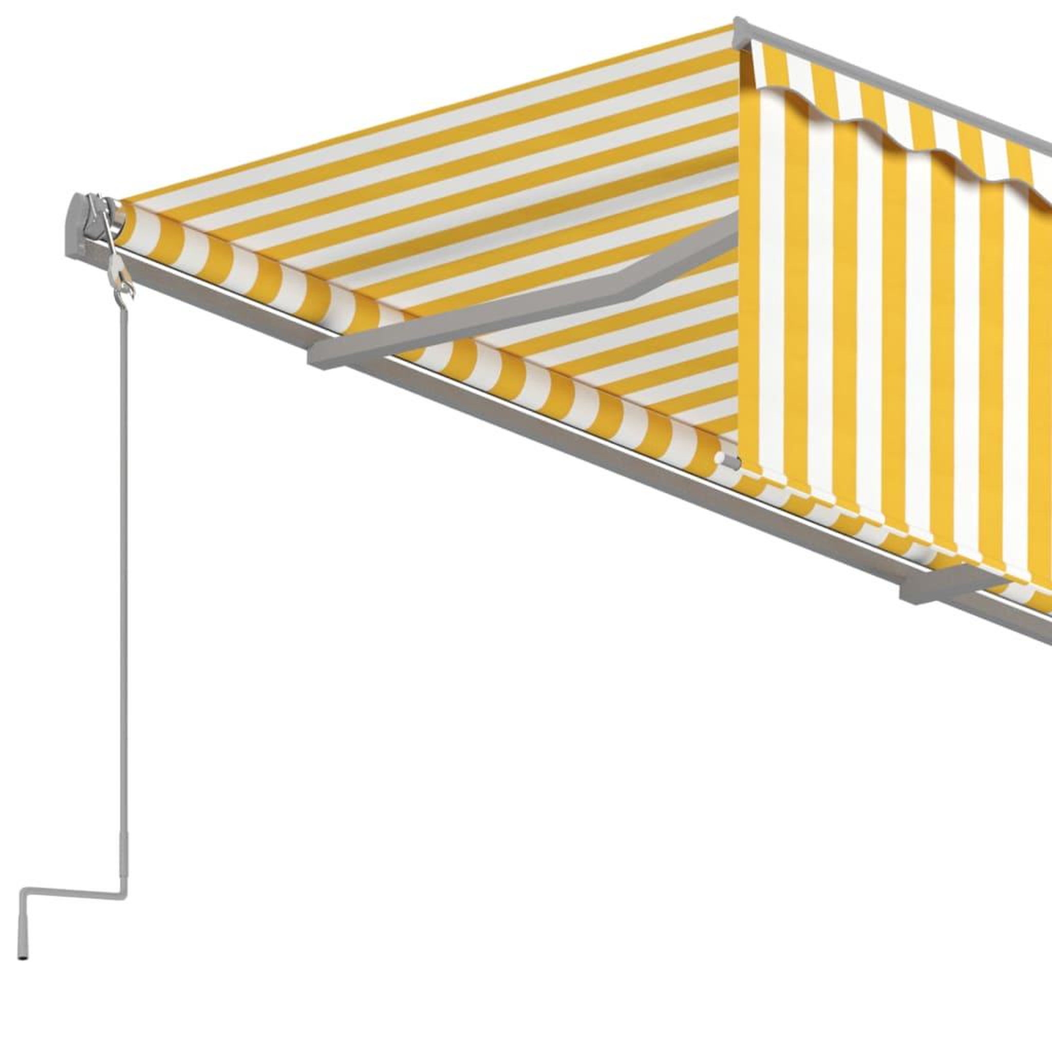Voir la diapositive 5 : VIDAXL Auvent automatique retractable avec store 4,5x3m Jaune et blanc
