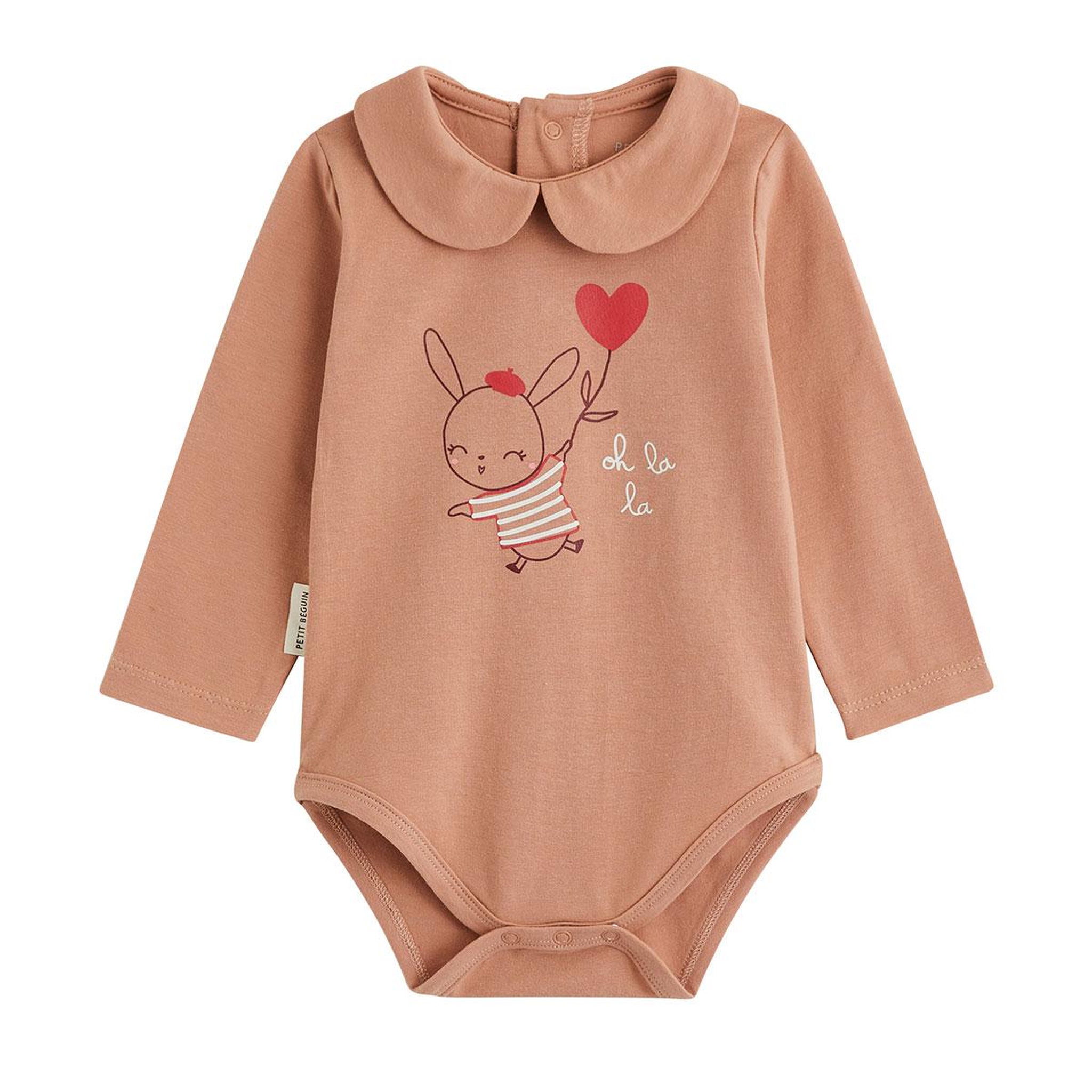 Voir la diapositive 4 : PETIT BEGUIN Lot de 2 bodies bébé manches longues aimée