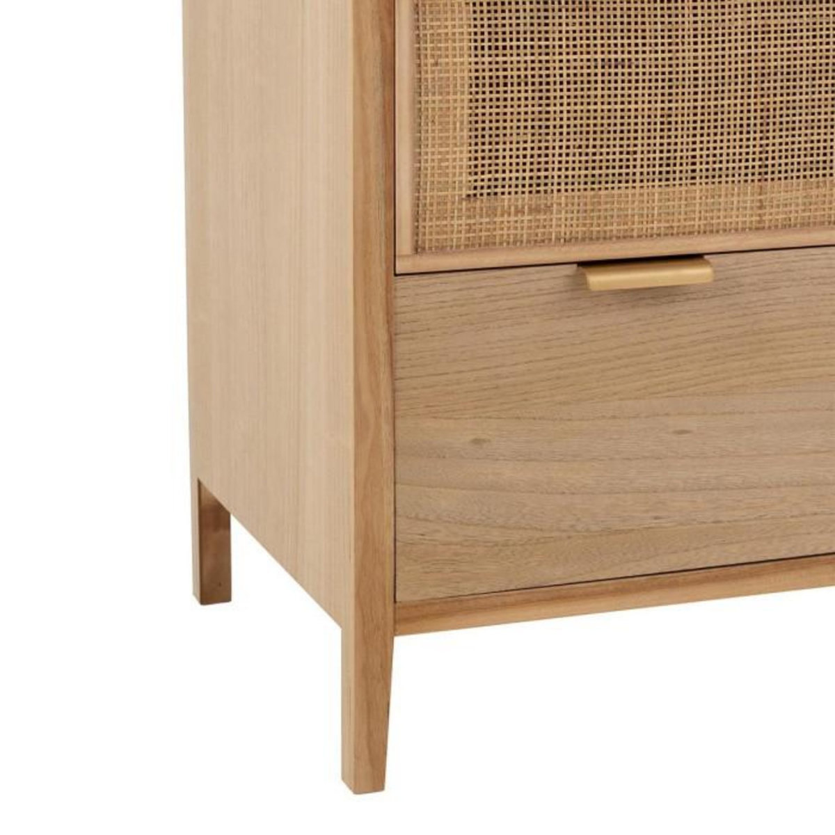 Paris Prix Buffet 3 Tiroirs en Bois  Nivelo  90cm Naturel