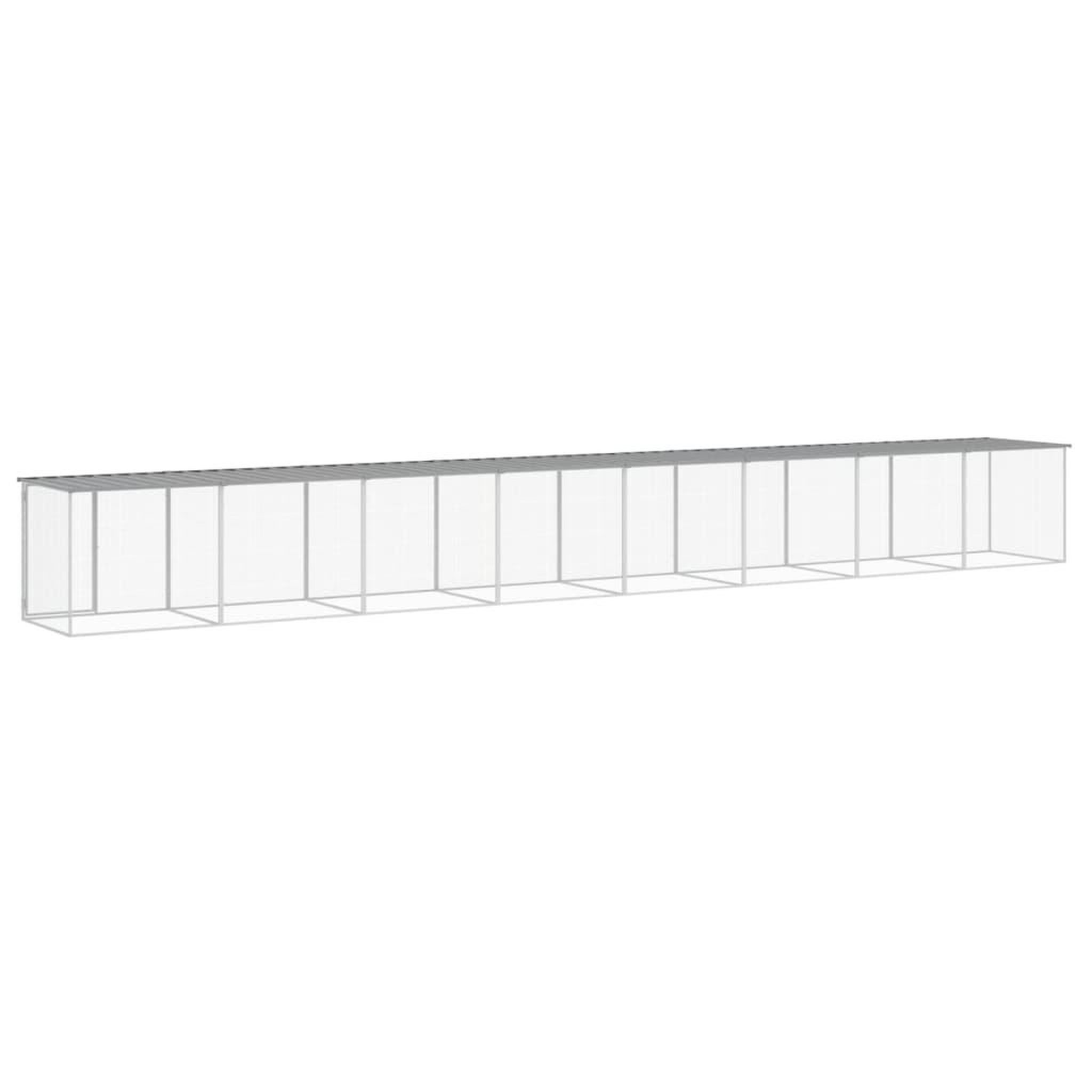 Voir la diapositive 5 : VIDAXL Poulailler avec toit gris clair 803x98x90 cm acier galvanise