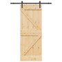 Voir la diapositive 1 : VIDAXL Porte coulissante et kit de quincaillerie 80x210 cm pin massif