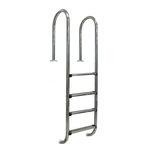 GRE Echelle murale inox pour piscine enterrée, 4 marches 1,50m