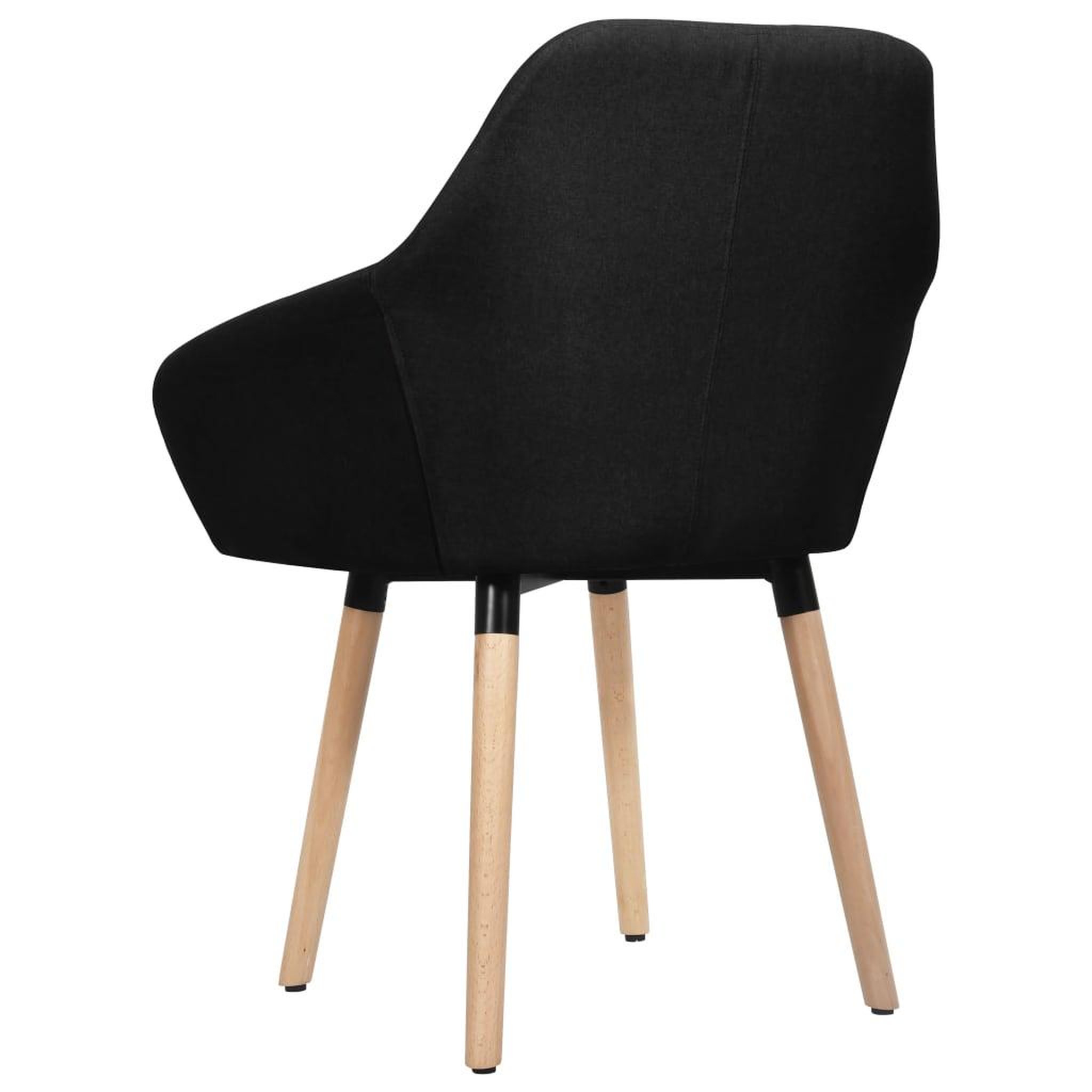 Voir la diapositive 3 : VIDAXL Chaises a manger lot de 2 noir tissu