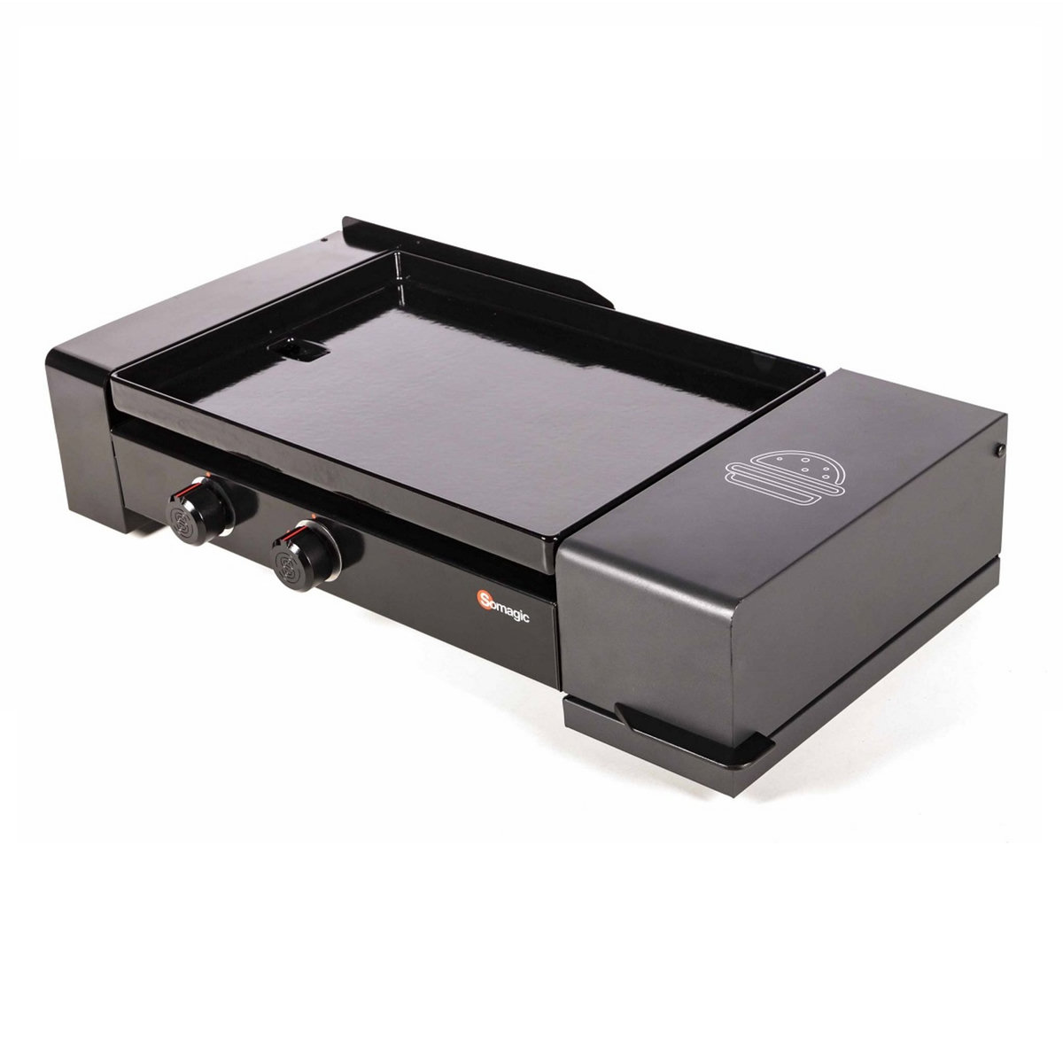 Somagic Plancha à gaz 2 brûleurs SO BURGER