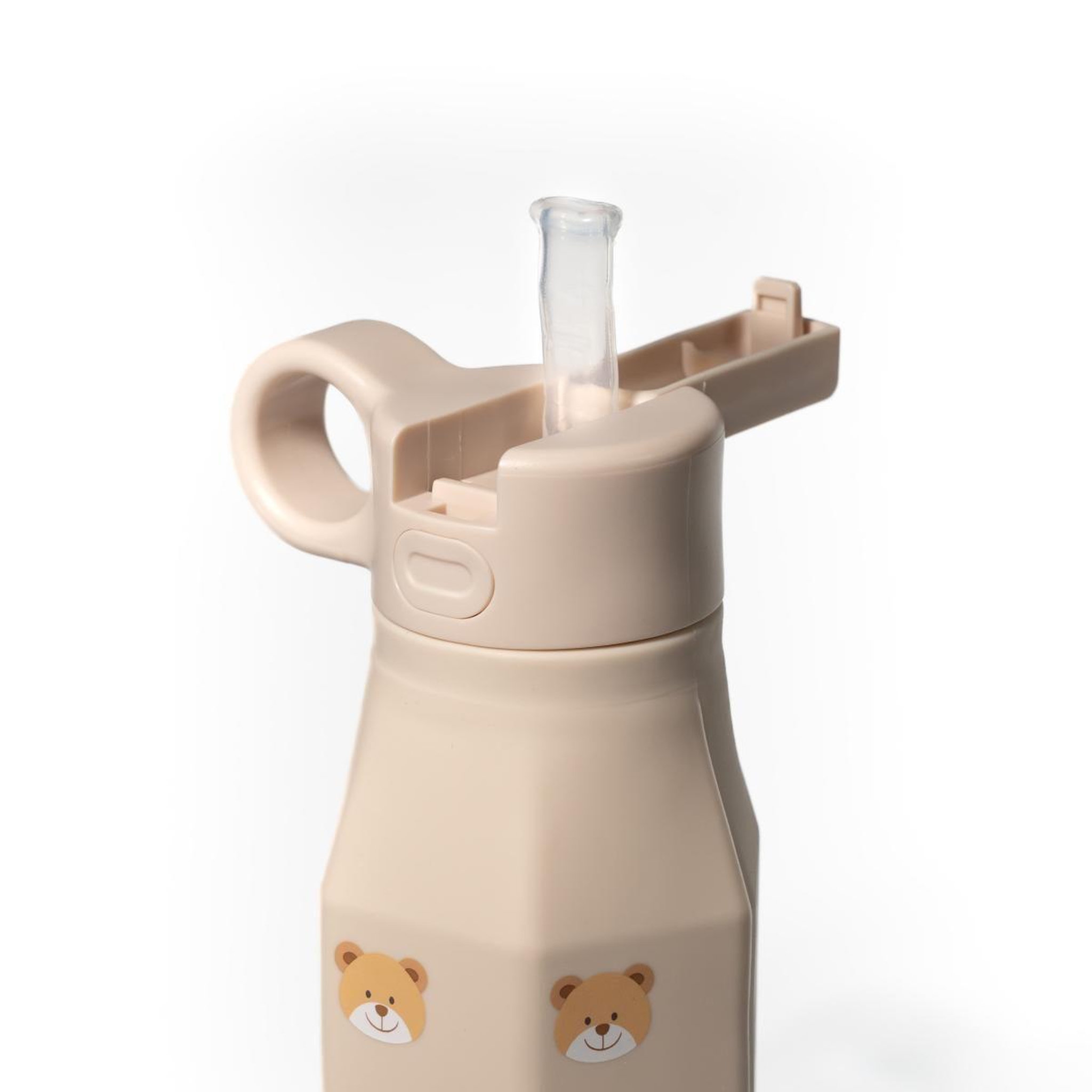 Voir la diapositive 3 : MABEBI Bouteille à boire akron en silicone ours beige